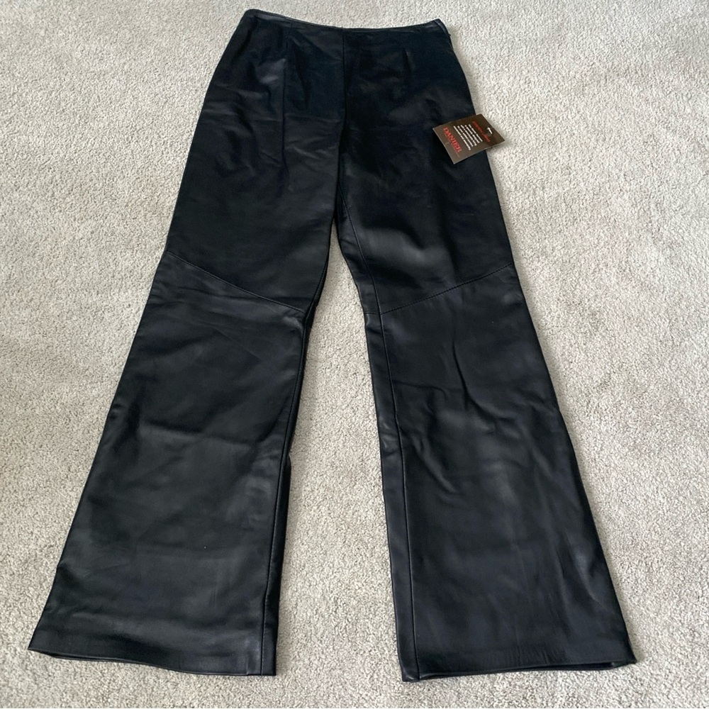 Danier Leather Pants Women’s‎ Size 4 Black Stretch Lining NWT